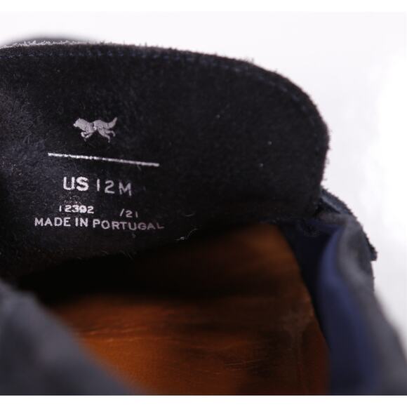 Wolf & Shepherd Navy Blue Suede Crossover Penny Loafers Mens US 12 M - Picture 11 of 11